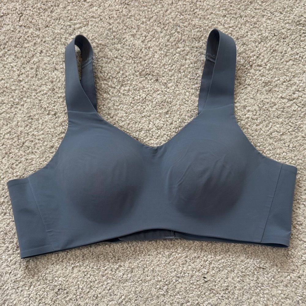 Knix High-Impact Sports Bra Adjustable Breathable Slate Blue Sz2